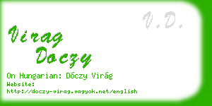 virag doczy business card