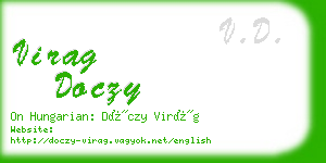 virag doczy business card